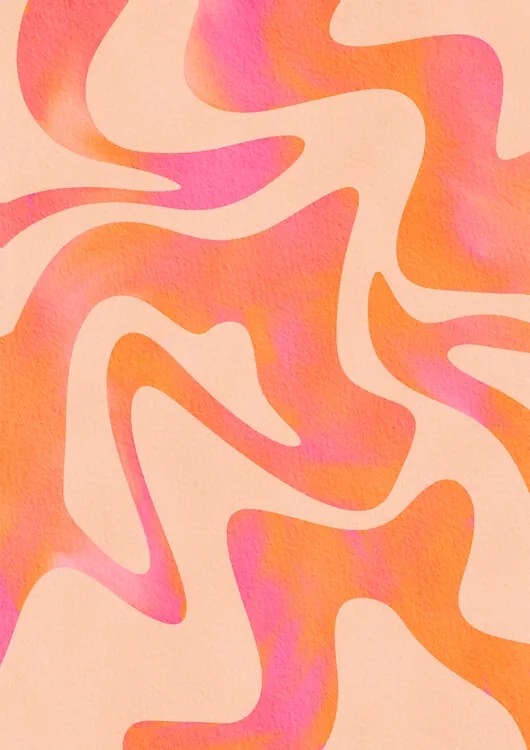 Ilustrație Abstract Wave - Peach Fuzz, Baroo Bloom