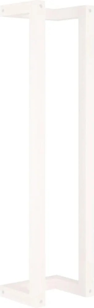 vidaXL Suport pentru prosoape, alb, 23x18x90 cm, lemn masiv de pin