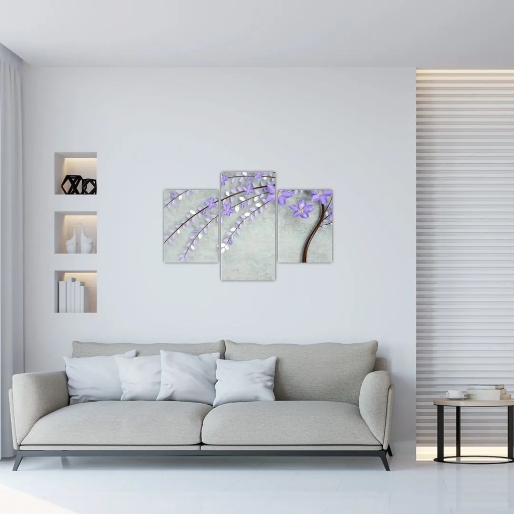 Tablou - ploaie violetă (90x60 cm)