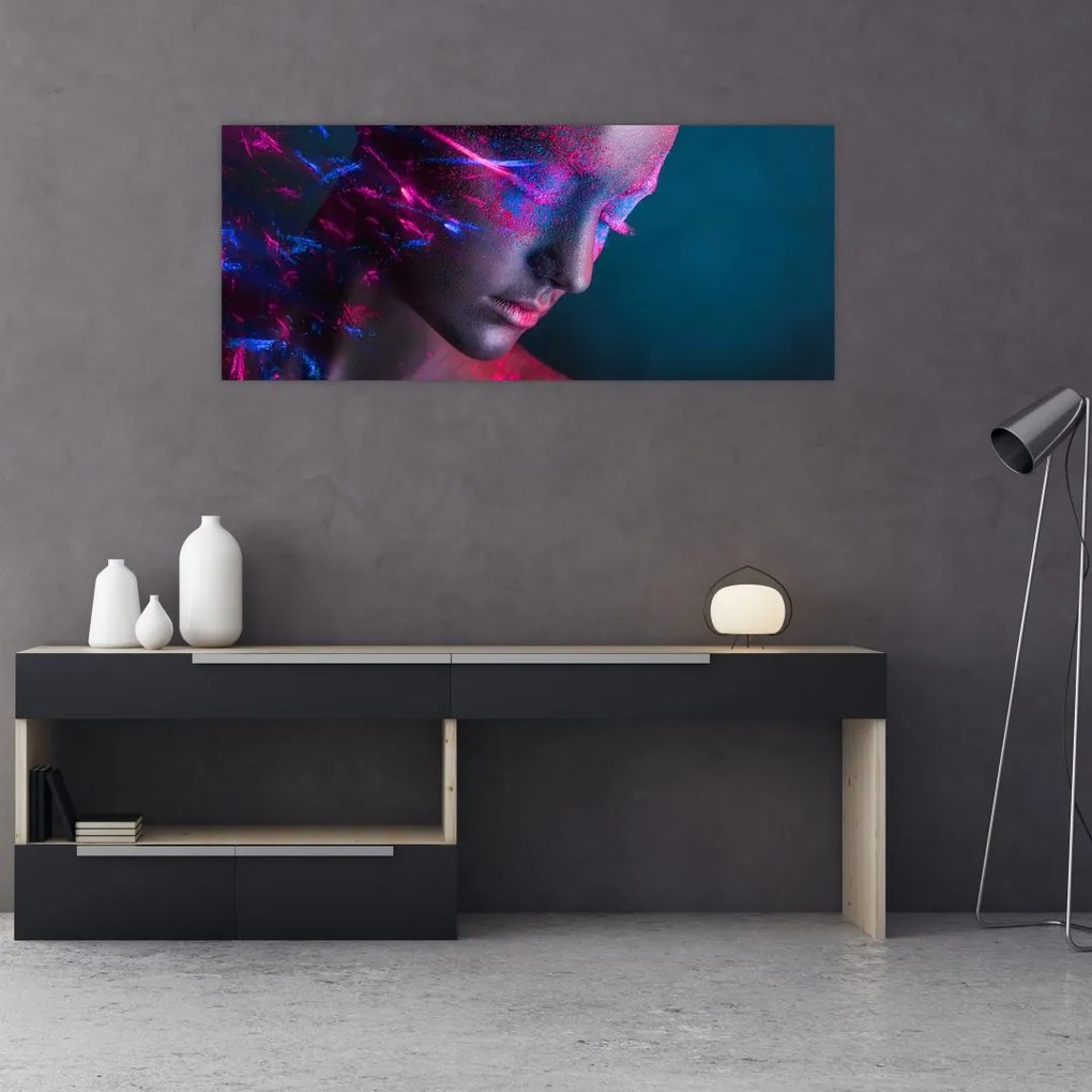 Tablou strălucitor a femeii (120x50 cm)