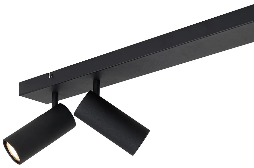 Spoturi inteligente de tavan negre cu 4 lumini reglabile, inclusiv 4 Wifi GU10 50mm - Renna