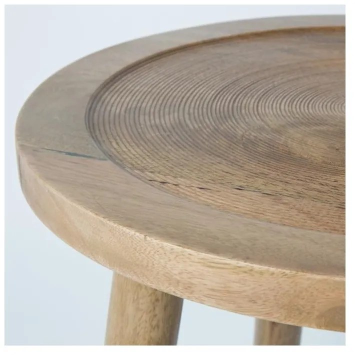 Măsuță auxiliară din lemn de mango Zuiver Dendron, ø 43 cm