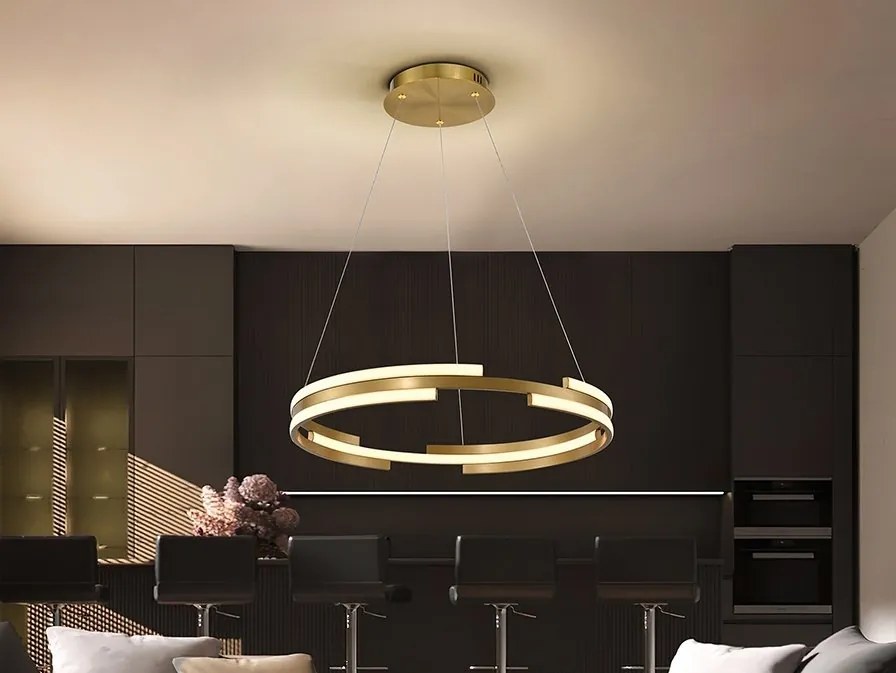 Lustra LED moderna design circular Ciclos aurie