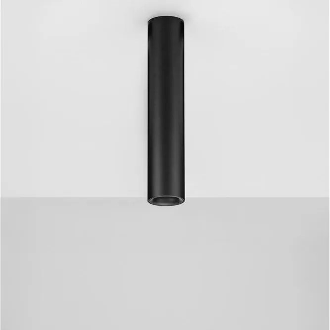 Spot aplicat LED design tehnic LUISA negru, H-20cm