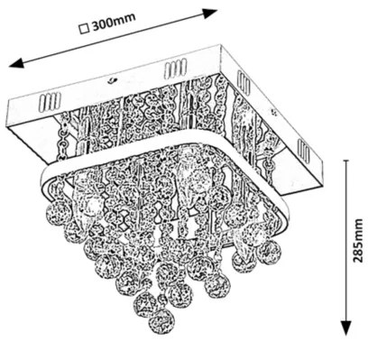 Lustră de cristal aplicată PALLAS LED/23W/230V + 4xE14/40W Rabalux 2238