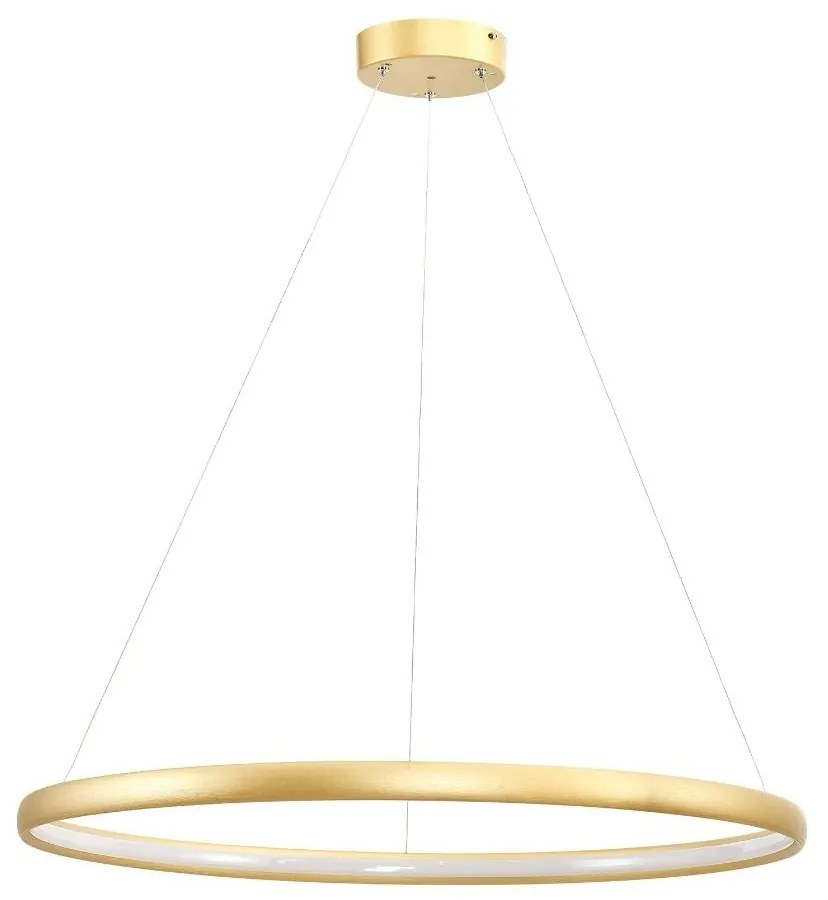 Lustra LED design modern circular CARLO auriu, diametru 80cm