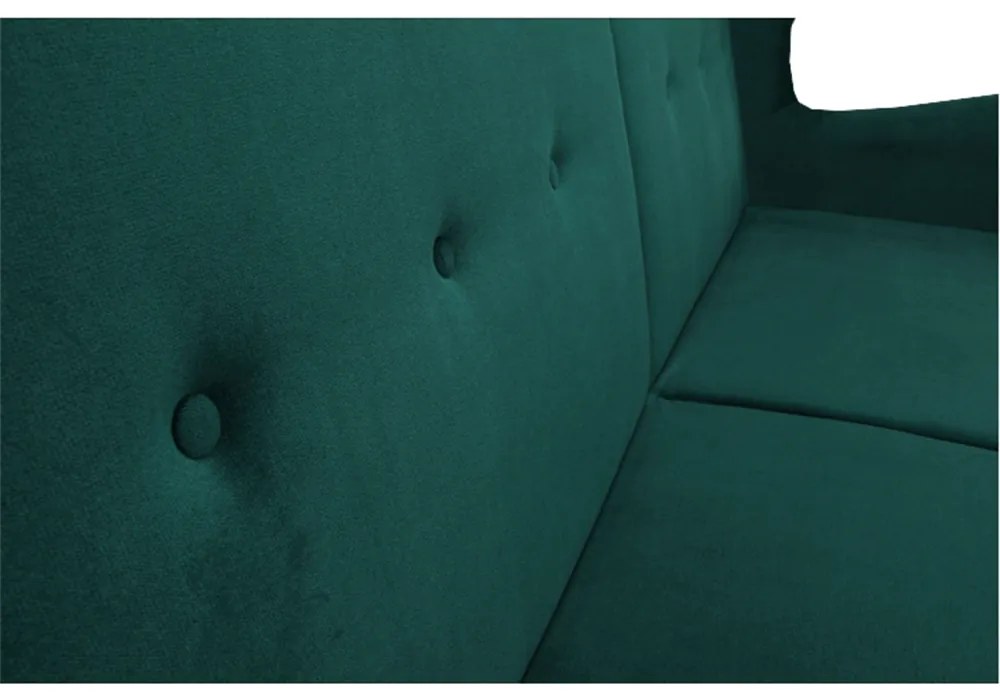 Canapea extensibilă, material textil verde, COLUMBUS