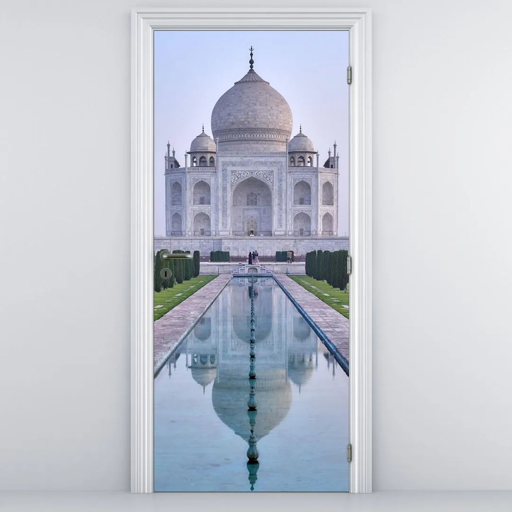 Fototapet pentru ușă - Taj Mahal la răsărit de soare (95x205cm)