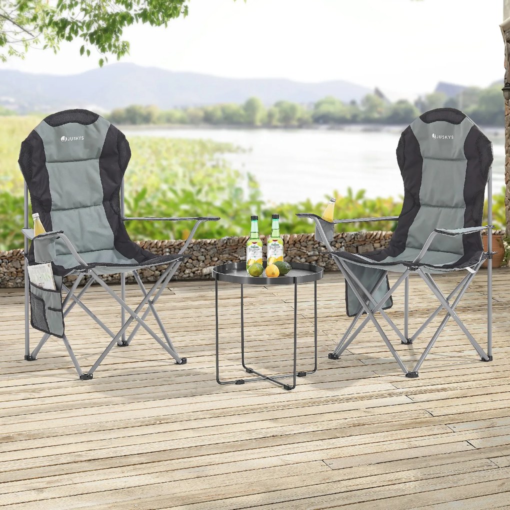 Juskys Scaune de camping Lido - gri