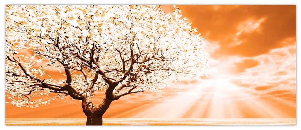 Tabloul cu pomul portocaliu (120x50 cm)
