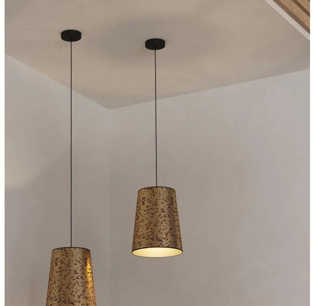 Lustră pe cablu Eglo 390292 CASTUERA 1xE27/25W/230V auriu/roz