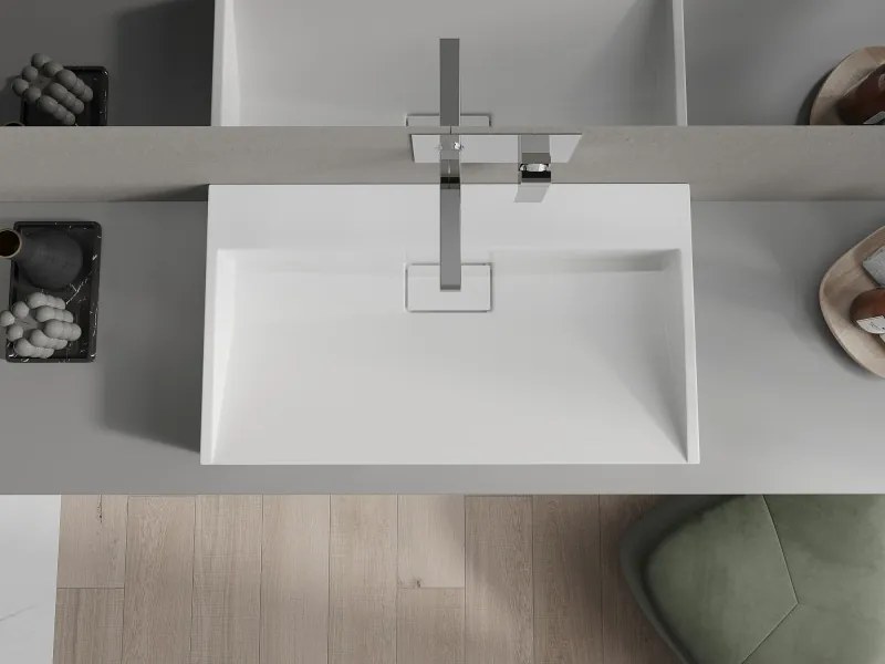 Mexen Ava lavoar de blat din conglomerat B/O 80 x 46 cm, alb - 23018000