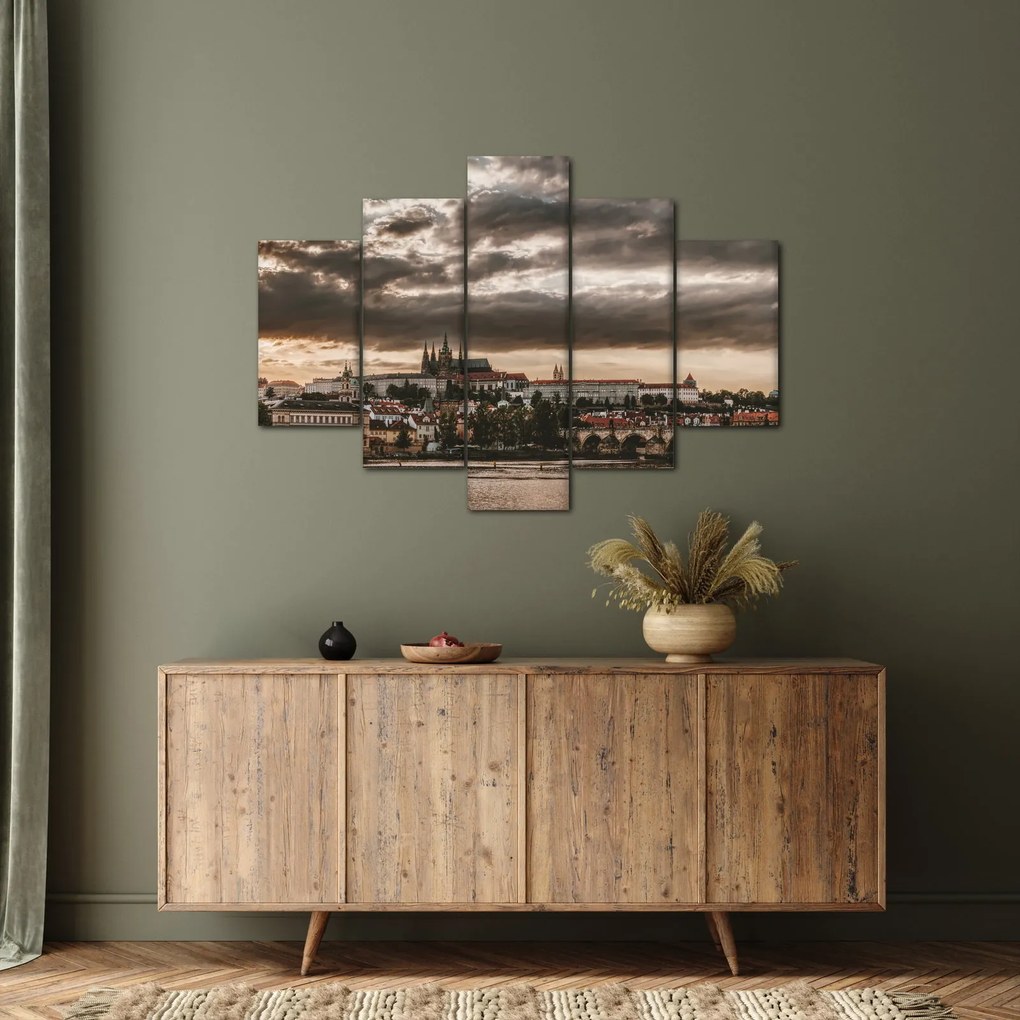 Tablou Castelului Praga în amurg (150x105 cm)