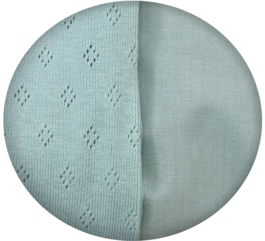 Pilota pentru copii din bumbac, fata dubla, umplutura hipoalergenica BabySoft, Salvia, 150x100cm