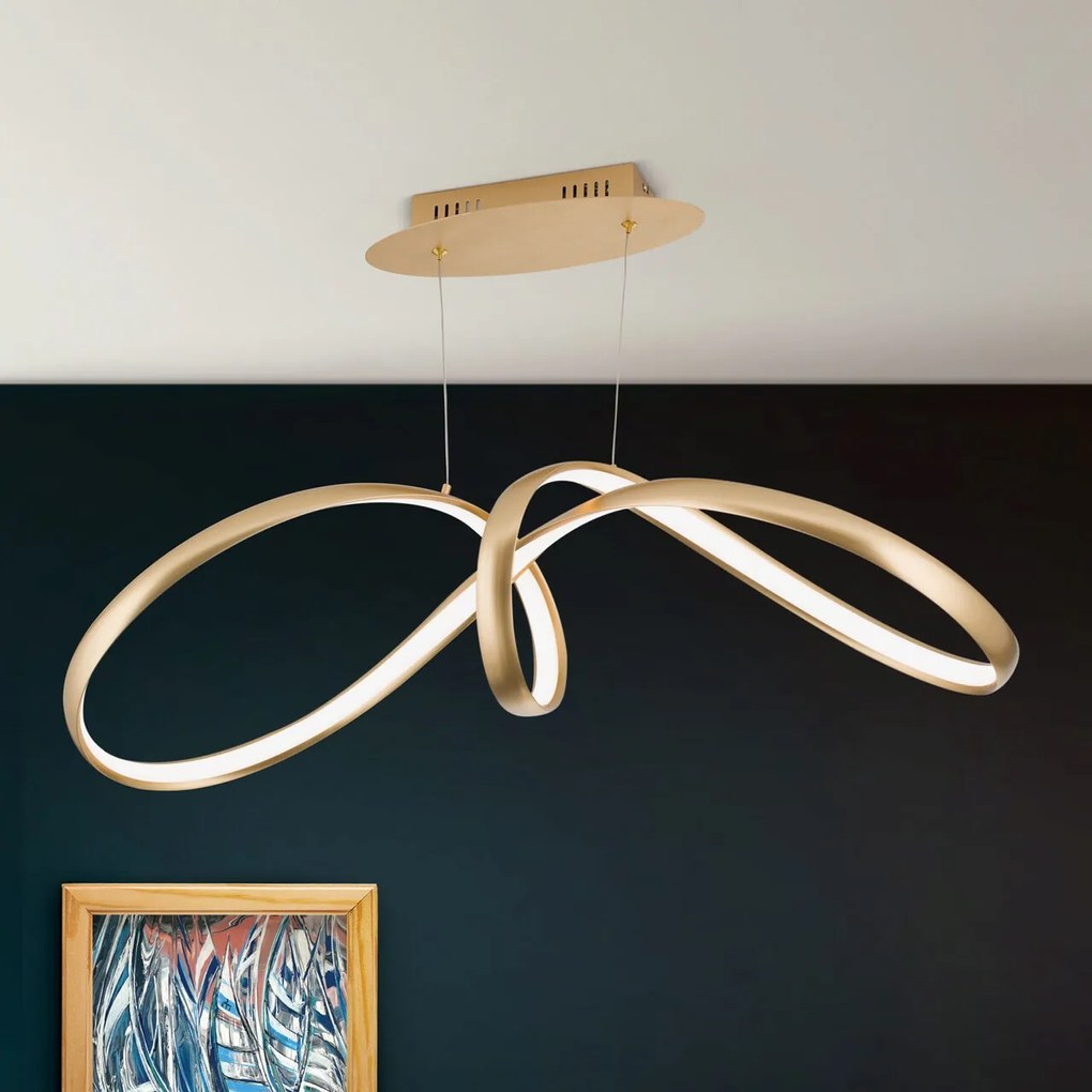 Lustra suspendata dimabila Circus satin brass