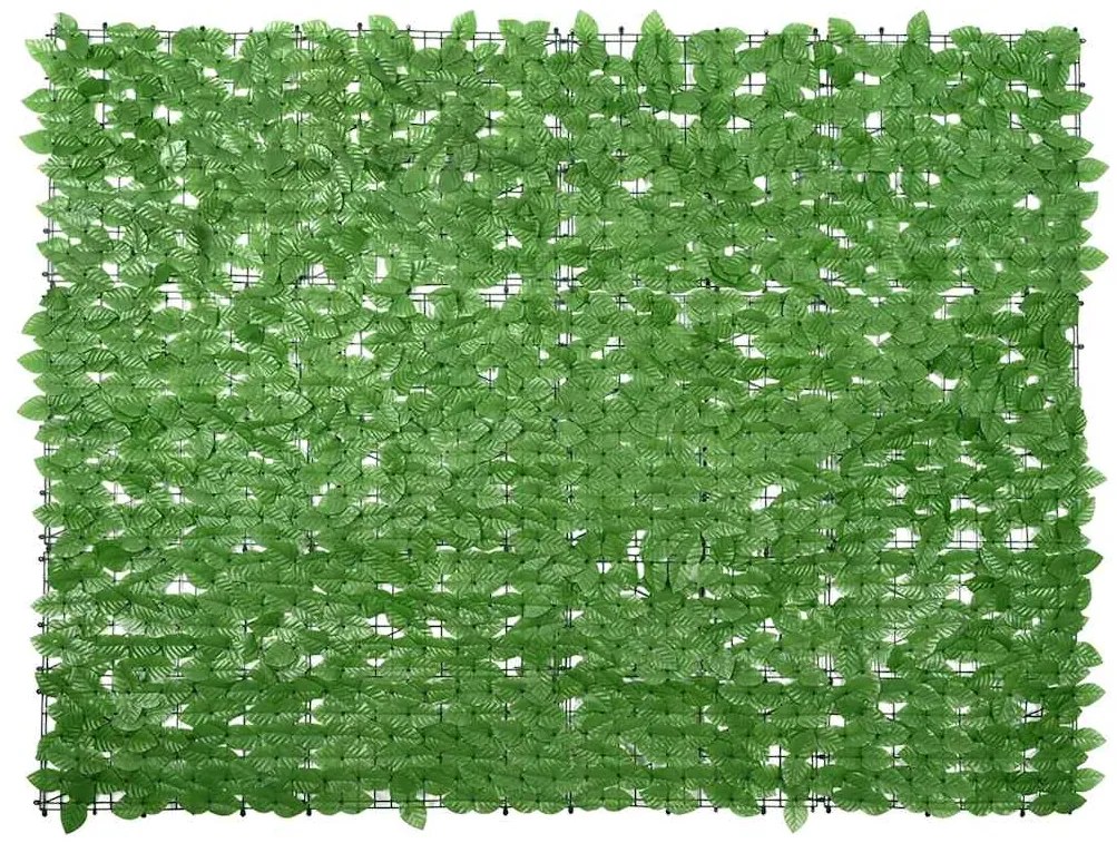 vidaXL Paravan de balcon, frunze verzi, 200x150 cm