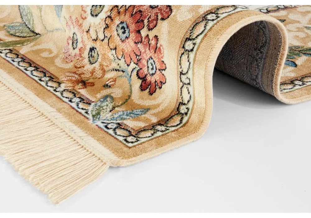 Covor bej din viscoză 135x195 cm Oriental – Nouristan