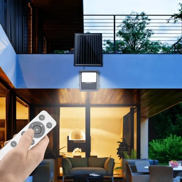 Aigostar - Reflector solar LED reglabil/200W/3,4V IP65 + telecomandă