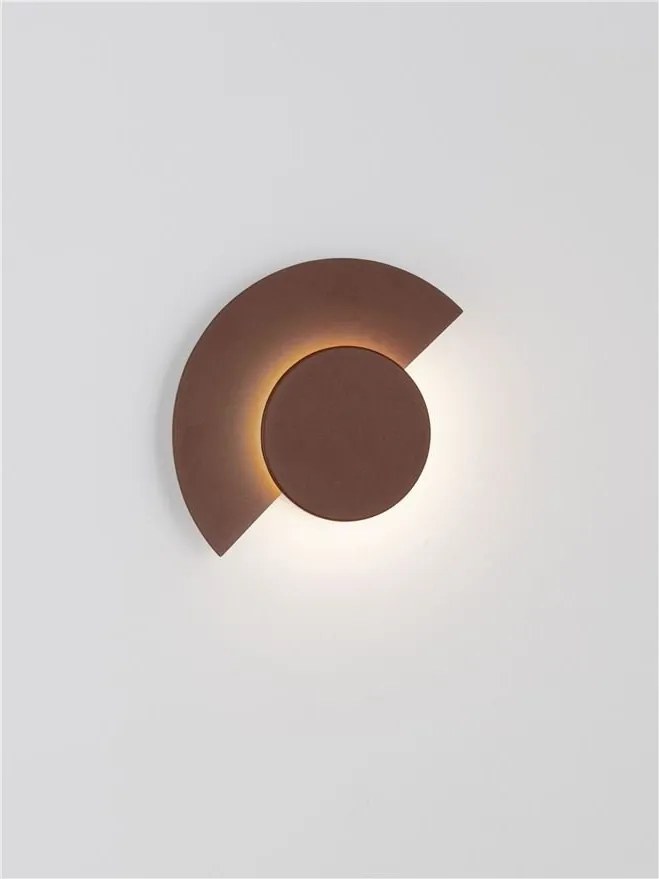 Aplica perete exterior lumina indirecta IP54 LED 3000K Gloo corten