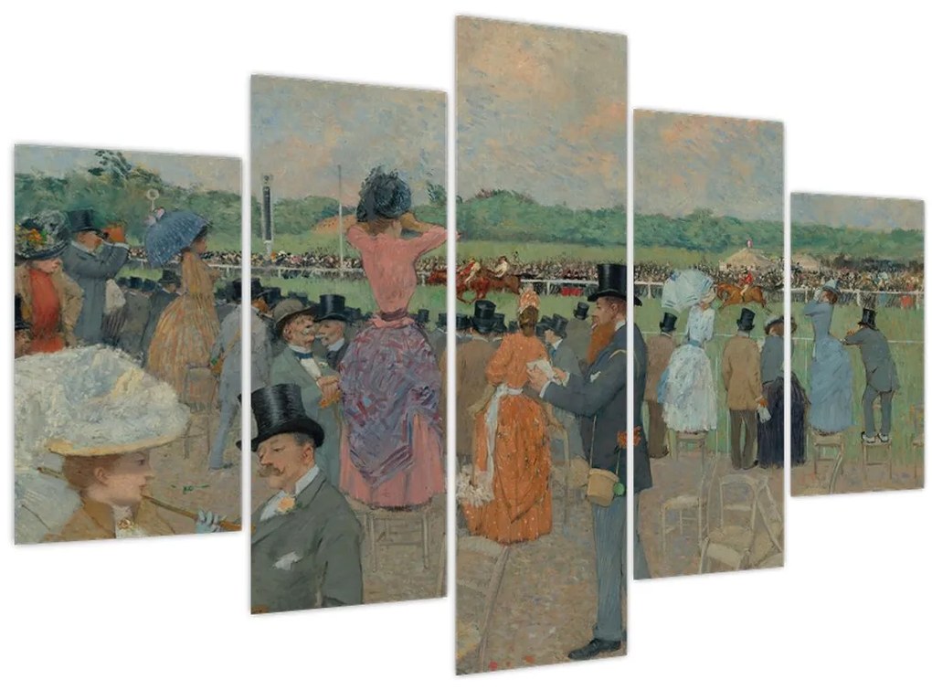 Tablou - Jean-Louis Forain, The Races at Longchamp, reproducere (150x105 cm)