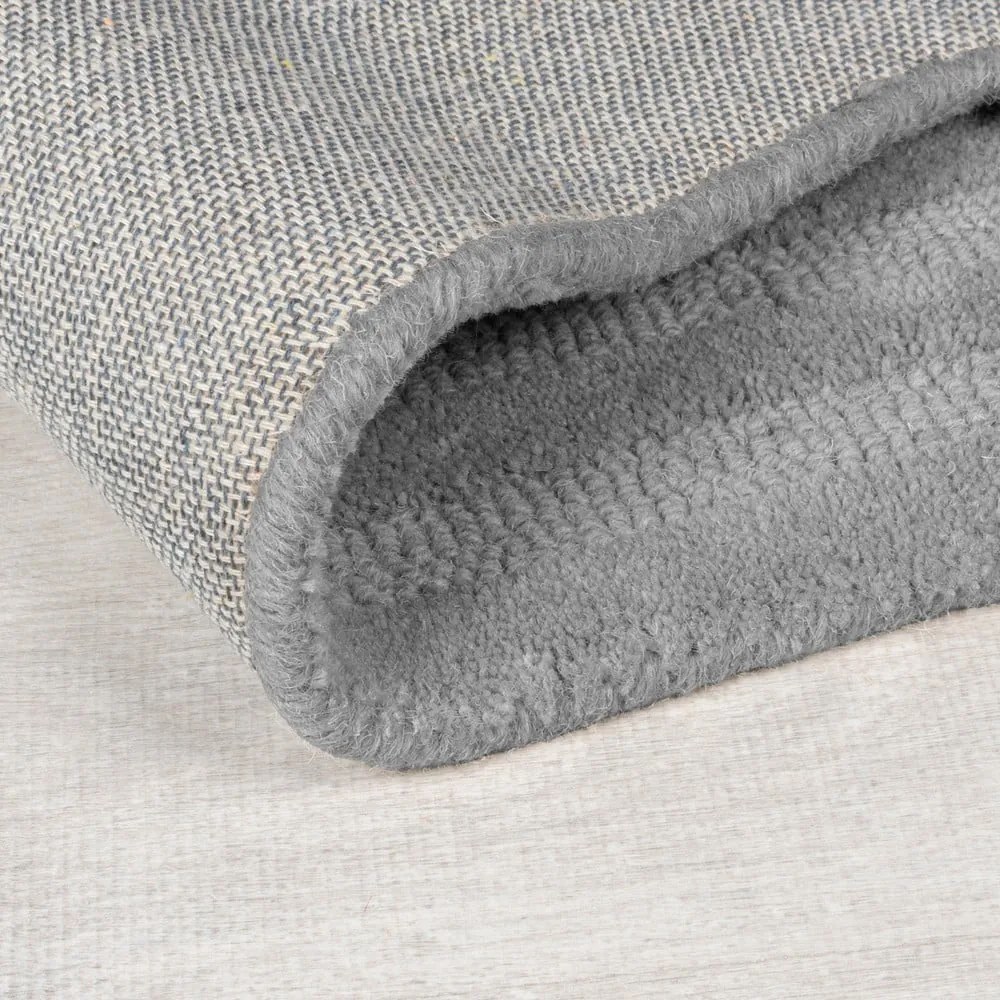 Covor gri țesut manual din lână 160x230 cm Zen Rectangles – Flair Rugs