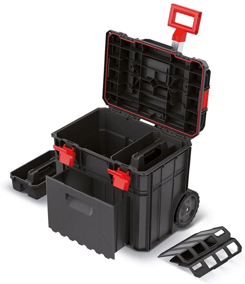 Valisa cu roti A, 51 cm, compartiment si organizator, neagra