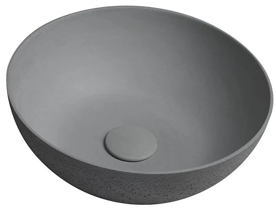Sapho - Lavoar pentru blat FORMIGO Ø 39 cm, beton/gri mat