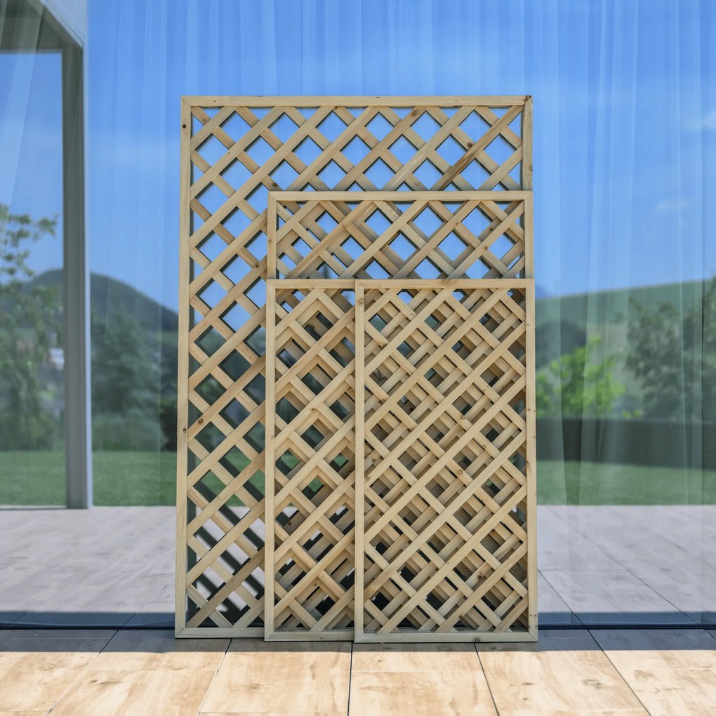 Ecran grilaj, natural, lemn, 60x120 cm, KALIFE TYP 1