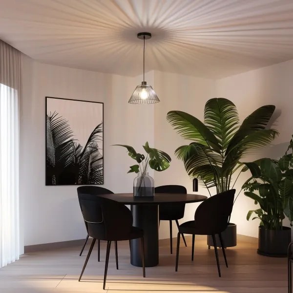 Brilagi - Pendul LED pe cablu CERIA WIRE 1xE27/40W/230V Ø 30 cm negru