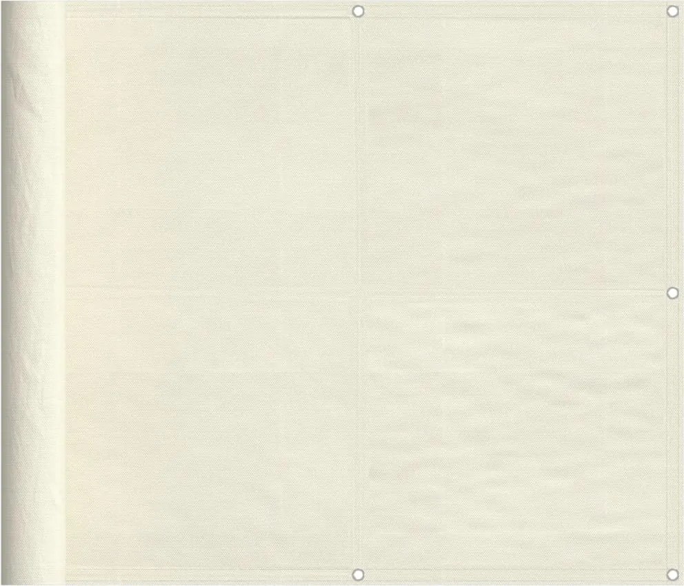 vidaXL Paravan de balcon, crem, 90x1000 cm, 100% poliester oxford