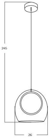 Pendul LED design modern decorativ NICOLE clar