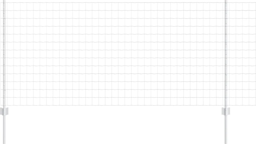 vidaXL Gard cu Stâlp Argintiu 1 x 25 m Oțel