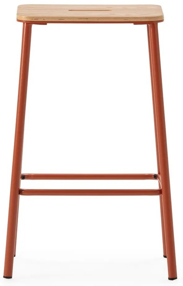 Set de scaune de bar cărămiziu 2 buc. (înălțime șezut 65 cm) Abba – Marckeric