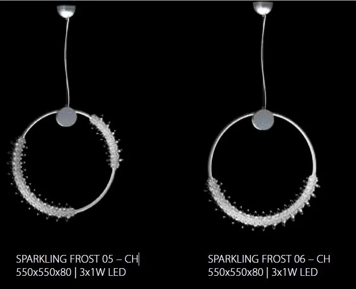 Lustra LED moderna Vision design LUX cristal SPARKLING FROST 55cm