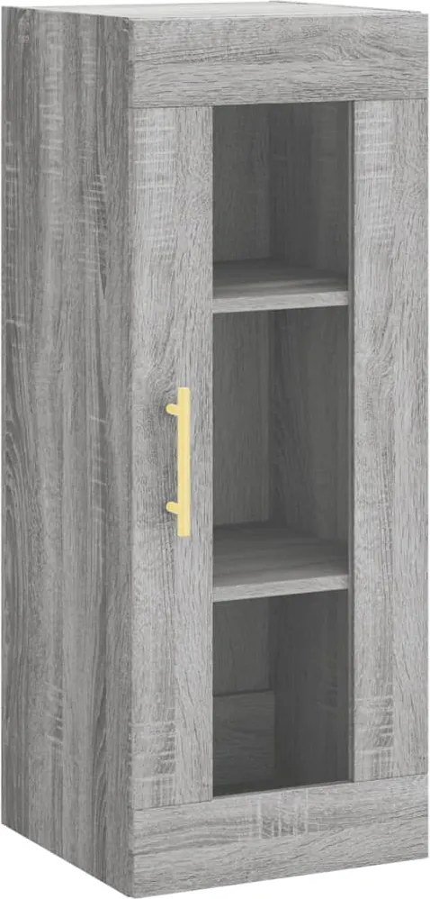 vidaXL Dulap montat pe perete, gri sonoma, 34,5x34x90 cm