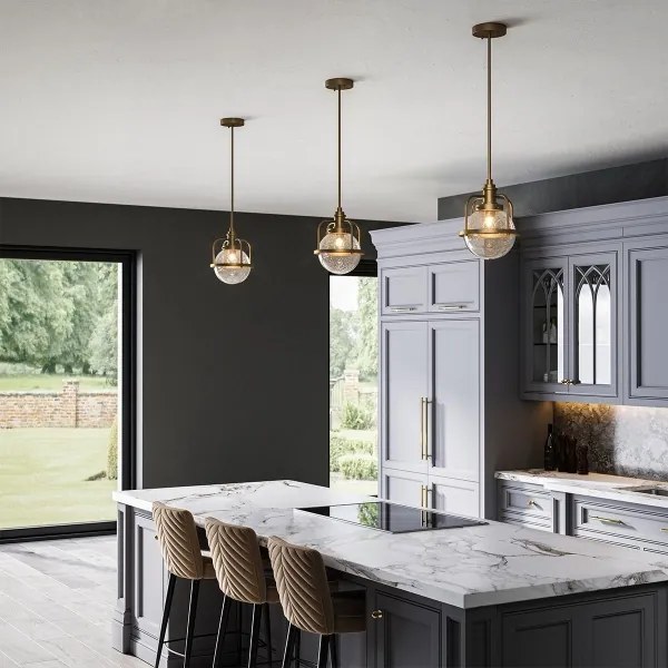 Quintiesse QN-TRIOCENT-P-NBR-Ven. Pendul cu tijă TRIOCENT 1xE27/40W/230V IP44 bronz