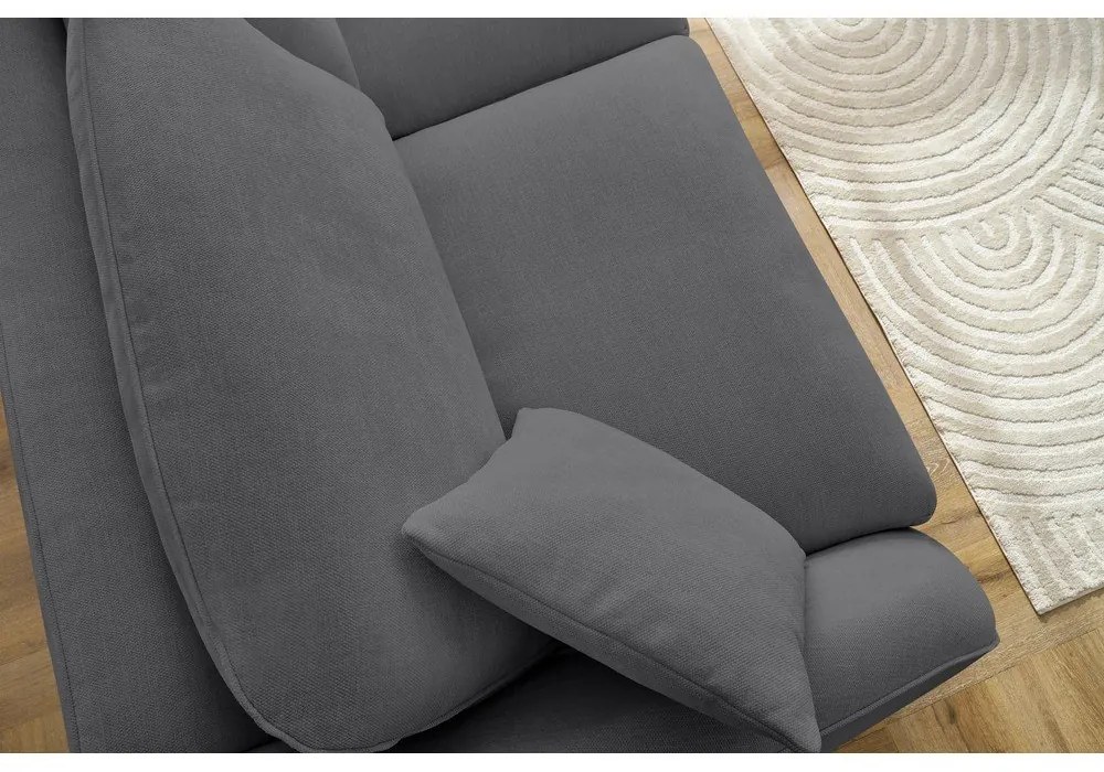 Canapea gri închis extensibilă 235 cm Cezanne – Bobochic Paris
