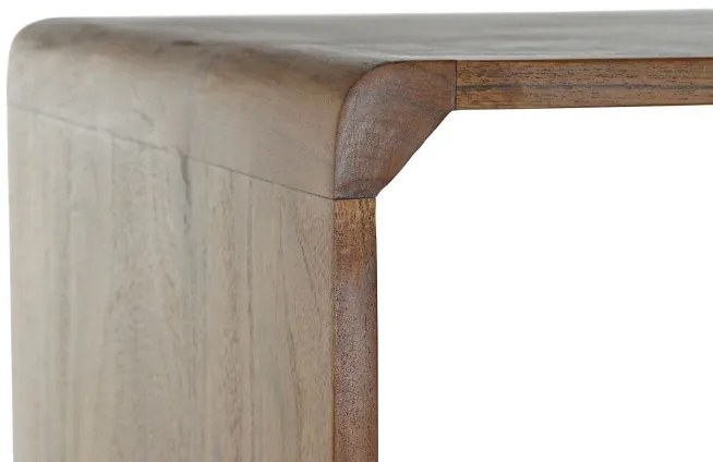 Etajera, maro, din lemn de acacia si rattan, Oasis