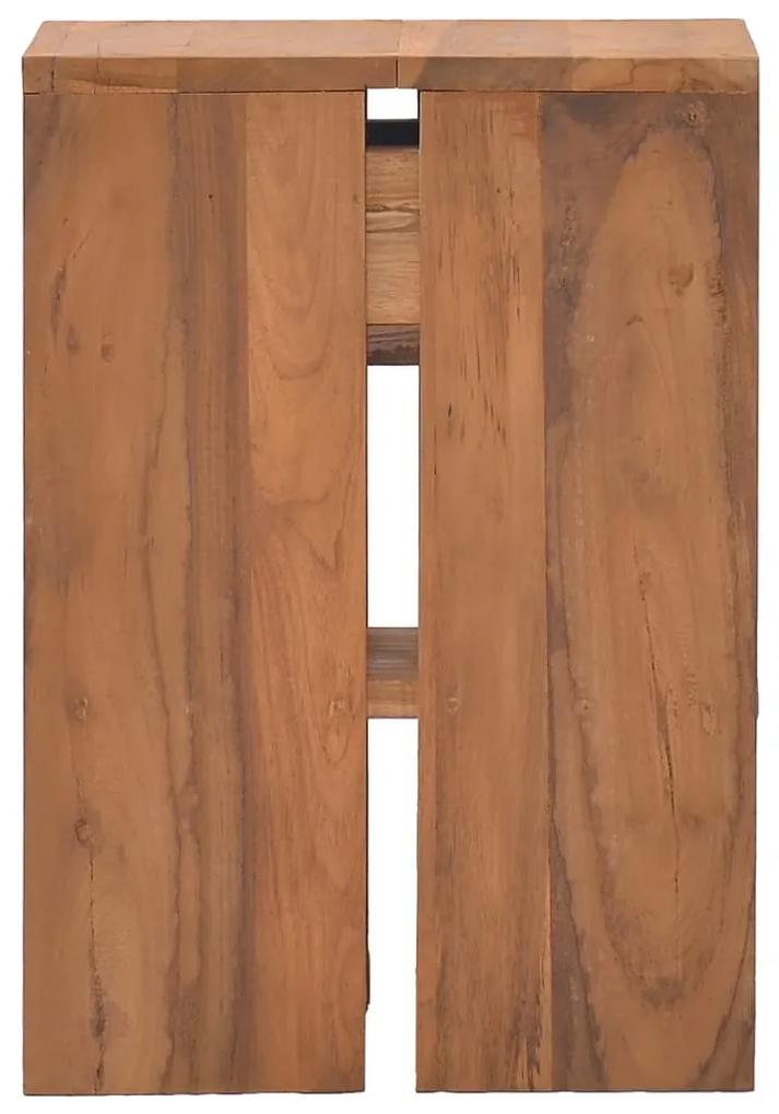 Noptiera, 20x35x50 cm, lemn masiv de tec