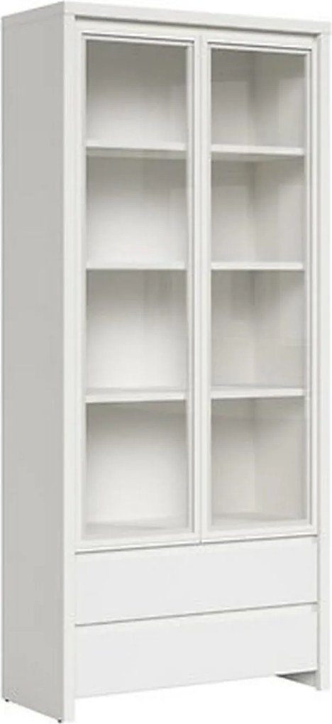 Vitrina KASPIAN, alb, PAL, 90x41x201 cm