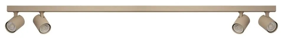Plafoniera liniara bej cu 4 spoturi EXO 4, 120cm