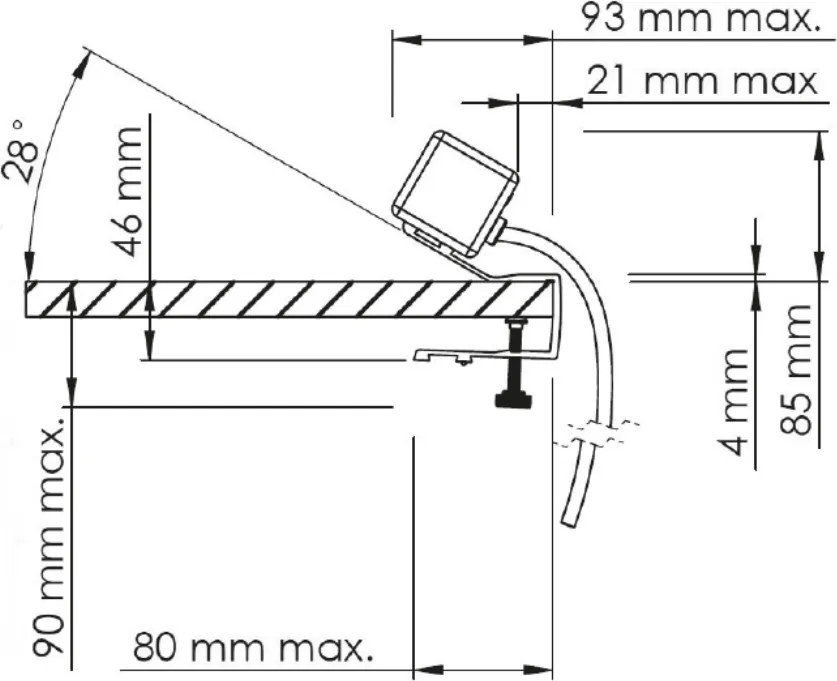 Priză pentru birou Bar GTV, 2 prize Schuko, USB A + C, HDMI, RJ45, negru, 166.5 x 96 mm Negru, Aluminiu/Plastic, L:166.5 mm; l:96 mm; H:170 mm