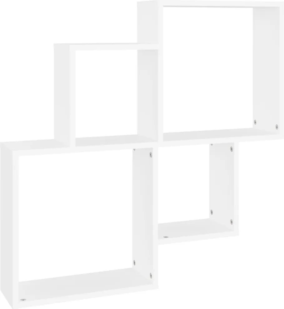 vidaXL Raft de perete cub, alb, 80x15x78,5 cm PAL