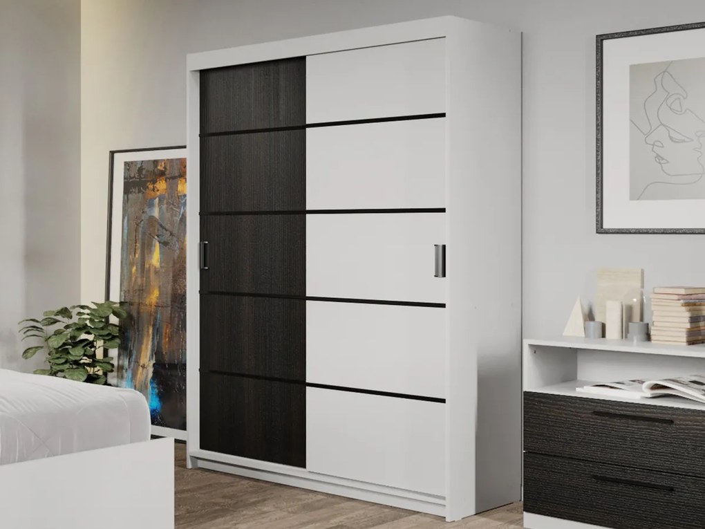Set mobila dormitor 4 piese Zeno Alb/Ferrara C28