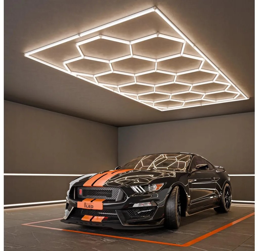 Plafonieră LED/696W/85-265V 4000K 484x243 cm CRI 90 IP44 albă