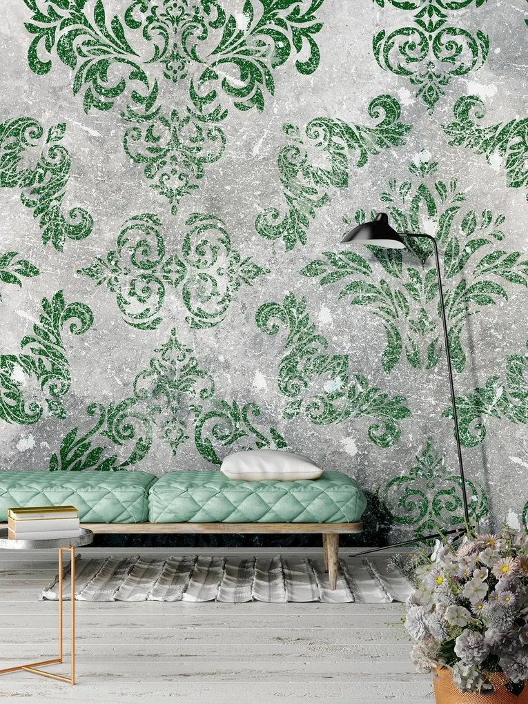 Fototapet - Motiv verde - beton (254x184 cm)