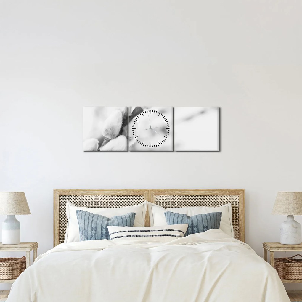 Tablou - Începutul primăverii (cu ceas) (90x30 cm)