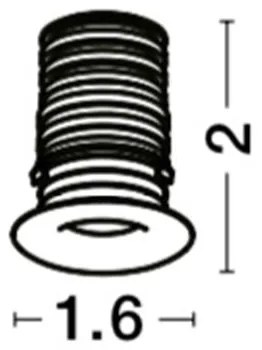 Mini Spot LED incastrabil tavan fals / plafon pentru baie IP44 TINY negru