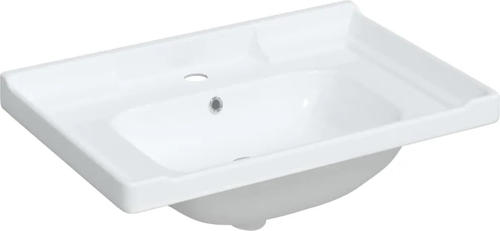 vidaXL Chiuvetă de baie albă 71x48x23 cm, dreptunghiular, ceramică