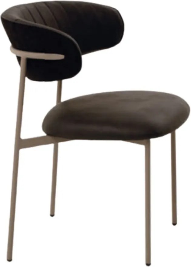 Scaun Mira, tesatura, structura metalica - GRI ANTRACIT